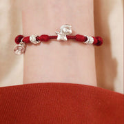 Buddha Stones 999 Sterling Silver Red Agate Year Of The Horse Freedom String Bracelet - image 9