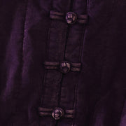 Buddha Stones Winter Frog-button Polyester Long Sleeve Corduroy Women's Jacket  - image 14