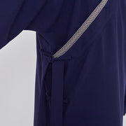 Buddha Stones 2Pcs Wudang Fall Solid Frog-Button Long Sleeve Linen Unisex Taoist Robe Kimono Pants Qigong Ceremony Suit - image 8