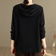 Buddha Stones Winter Solid Color Cotton Long Sleeve Women's Hoodie Has Hood - image 26