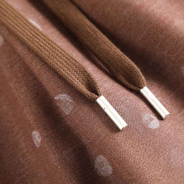 Buddha Stones Casual White Dots Pattern Polyester Women's Wide Leg Pants With Pockets - image 10