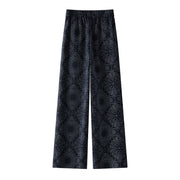 Buddha Stones Casual Floral Pattern Polyester Women's Wide Leg Pants With Pockets - image 1