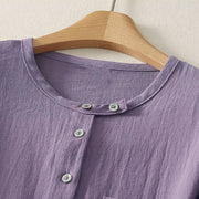 Buddha Stones Fall Crew Collar Long Sleeve Women's Polyester Shirt With Pockets - image 6