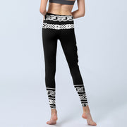 Buddha Stones Symmetrical Celtic Knot Pattern Print Gym Leggings Women's Yoga Pants - image 6