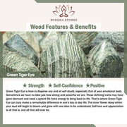 Buddha Stones Natural Tiger Eye Green Tiger Eye Red Tiger Eye Leather Strengthen Bracelet - image 4