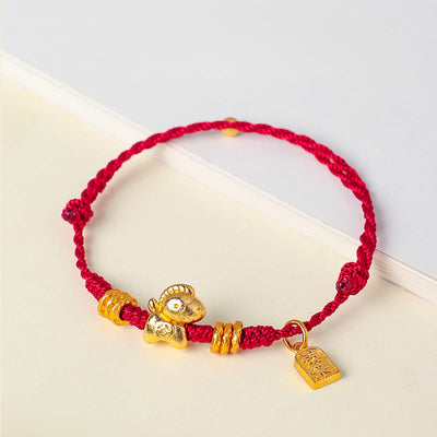 Buddha Stones Year Of The Horse Success Strength Braided String Adjustable Bracelet - Red String(Wrist Circumference: 14-19cm) - image 0