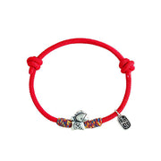 Buddha Stones 999 Sterling Silver Year Of The Horse Fu Character Attract Fortune String Rope Luck Bracelet - image 13