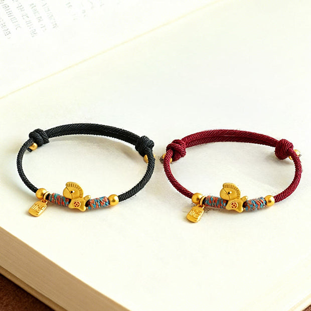 Buddha Stones 999 Sterling Silver Year Of The Horse Fu Character Charm Colorful String Rope Luck Bracelet - image 14