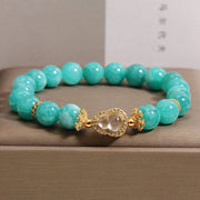 Buddha Stones Gourd Design Amazonite Stone Healing Confidence Beads Bracelet - Amazonite(Wrist Circumference: 15-18cm) - image 0