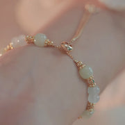 Buddha Stones Butterfly Charm Hetian Jade Adjustable Chain Prosperity Bracelet - image 8