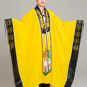 Buddha Stones Wudang Embroidery Dragon Tiger Long Wide Sleeve Unisex Taoist Robe Kimono For Qigong Ceremony - Yellow - 2XL-FIT FOR US/UK/AU/EU-XL - image 6