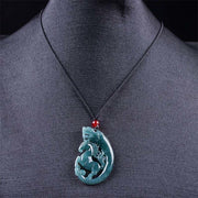 Buddha Stones Year Of The Horse Dragon Handcarved Jade Luck Prosperity Necklace Pendants - image 4