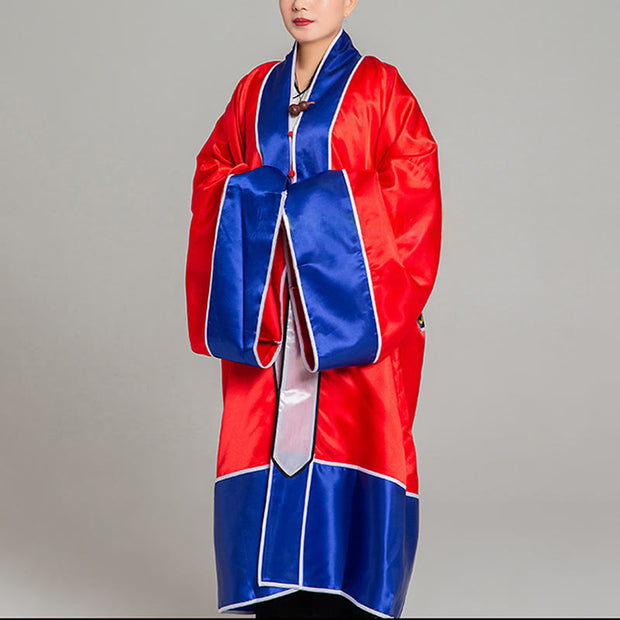 Buddha Stones Wudang Crane Embroidery Long Wide Sleeve Unisex Taoist Robe Gown Kimono For Qigong Tai Chi Ceremony - image 4
