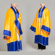 Buddha Stones Wudang Crane Embroidery Long Wide Sleeve Unisex Taoist Robe Gown Kimono For Qigong Tai Chi Ceremony - image 8