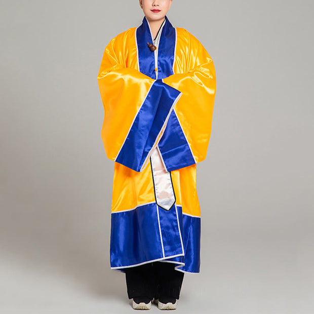 Buddha Stones Wudang Crane Embroidery Long Wide Sleeve Unisex Taoist Robe Gown Kimono For Qigong Tai Chi Ceremony - image 10