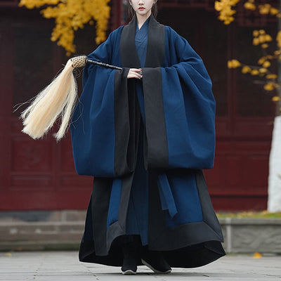 Buddha Stones Fall Winter Wudang Traditional Tai Chi Martial Arts Ceremony Linen Long Sleeve Unisex Taoist Long Robe - Wide Sleeve - XL-FIT FOR US/UK/AU/EU-L - image 0