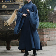 Buddha Stones Fall Winter Wudang Traditional Tai Chi Martial Arts Ceremony Linen Long Sleeve Unisex Taoist Long Robe - image 4