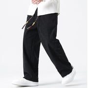 Buddha Stones Winter Solid Frog-Button Men's Drawstring Corduroy Straight Leg Pants With Pockets - image 14