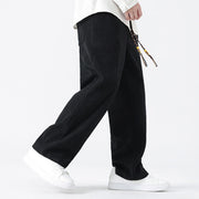 Buddha Stones Winter Solid Frog-Button Men's Drawstring Corduroy Straight Leg Pants With Pockets - image 16