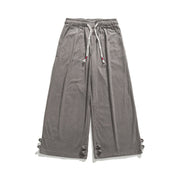 Buddha Stones Fall Winter Men's Pure Color Button Design Cotton Straight Leg Pants With Pockets - image 14