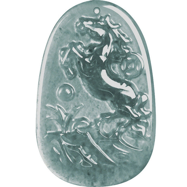 Buddha Stones Year Of The Horse Dragon Handcarved Copper Coins Jade Rope Prosperity Energy Necklace Pendants - image 10