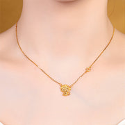 Buddha Stones Year Of The Horse Chinese Zodiac 925 Sterling Silver Coin Design Blessing Chain Necklace Pendants - image 26