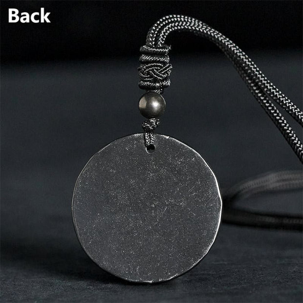 Buddha Stones Flower of Life Carving Design Authentic Shungite Stone Protection Necklace Pendant - image 12