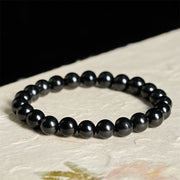 Buddha Stones Round Authentic Shungite Stone Inner Strength Beaded Bracelet - image 8