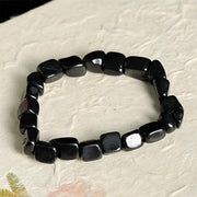 Buddha Stones 8mm Natural Authentic Shungite Stone Protection Beaded Bracelet - image 1