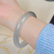 Buddha Stones White Cat's Eye Abundance Spiritual Cuff Bangle Bracelet - image 4