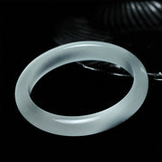 Buddha Stones White Cat's Eye Abundance Spiritual Cuff Bangle Bracelet - image 1