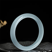 Buddha Stones White Cat's Eye Abundance Spiritual Cuff Bangle Bracelet - image 2