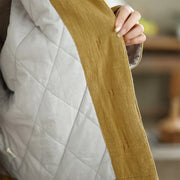 Buddha Stones Frog-button Plain Long Sleeve Thickened Cotton Women's Jacket With Pockets Hood - image 10