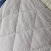 Buddha Stones Slanted Collar Printing Long Sleeve Crew Neck Cotton Midi Dress - image 6