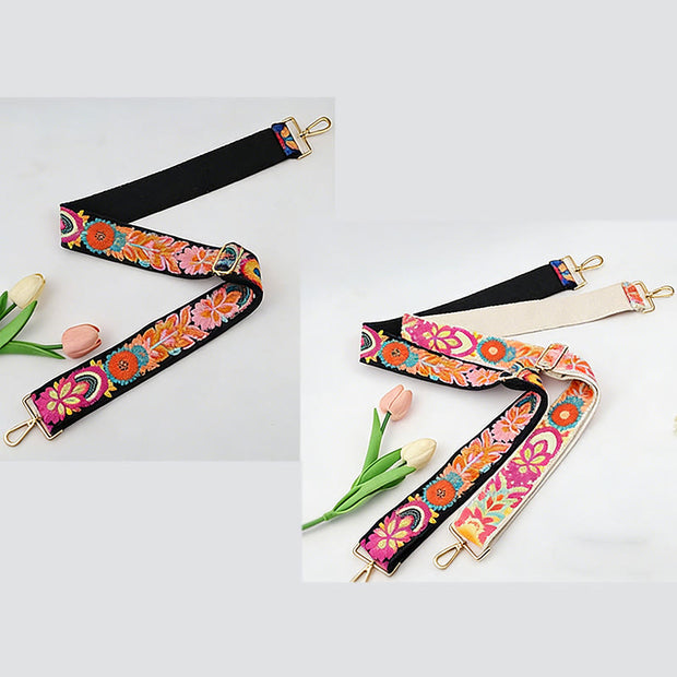 Buddha Stones Multicolor Flower Embroidery Adjustable Handbags Crossbody Shoulder Bag Straps - image 7