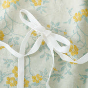 Buddha Stones 2pcs Colorful Floral Leaf Long Sleeve V-Neck Shirt Pants Cotton Pajamas Set With Pockets - image 8