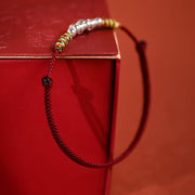 Buddha Stones Silver Bell Red Black String Protection Adjustable Cats Small Dogs Pet Collar - image 4