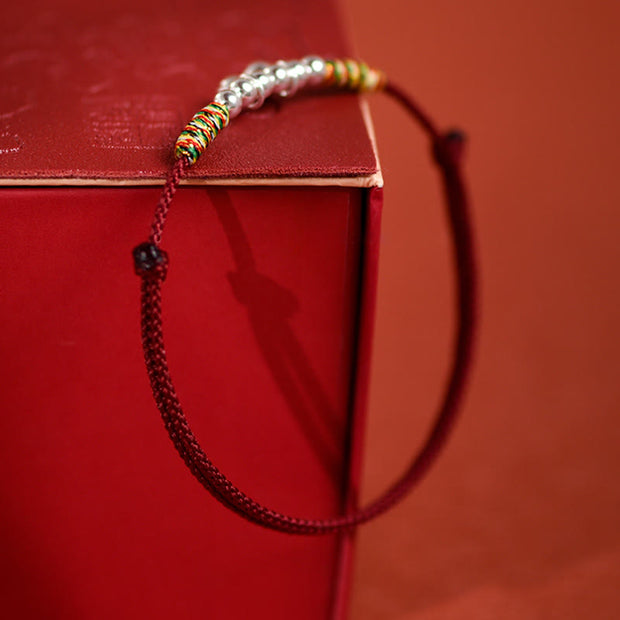 Buddha Stones Silver Bell Red Black String Protection Adjustable Cats Small Dogs Pet Collar - image 4