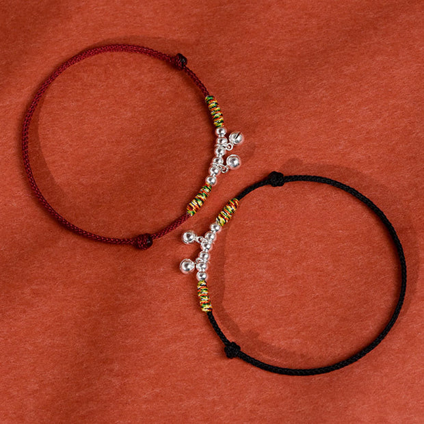 Buddha Stones Silver Bell Red Black String Protection Adjustable Cats Small Dogs Pet Collar - image 14