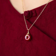 Buddha Stones Cinnabar Peace Buckle Calm Blessing Necklace Pendant (Extra 35% Off | USE CODE: FS35) - image 14