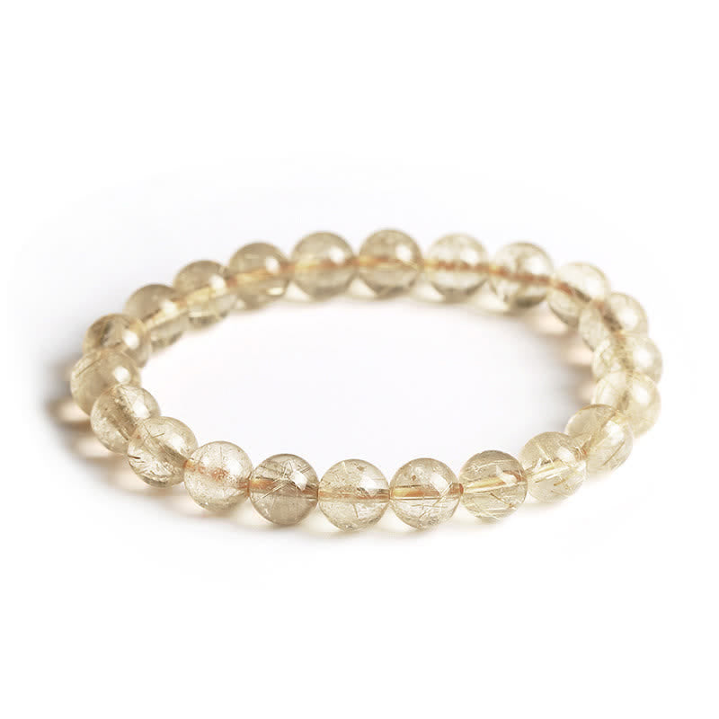Buddha Stones Natural Golden Rutilated Quartz Auspiciousness