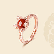 ❗❗❗A Flash Sale- Buddha Stones 925 Sterling Silver Year of the Dragon Cinnabar Red Agate Dragon Protection Bracelet Necklace Pendant Earrings Ring - image 1