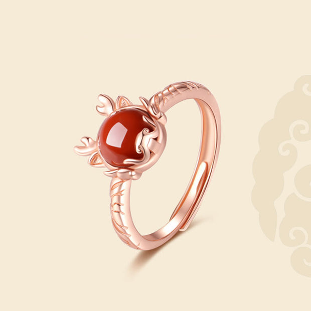 ❗❗❗A Flash Sale- Buddha Stones 925 Sterling Silver Year of the Dragon Cinnabar Red Agate Dragon Protection Bracelet Necklace Pendant Earrings Ring - image 1