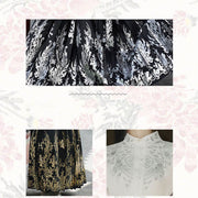 Buddha Stones Flowers Leaves Feathers Long Sleeve Shirt Top Chinese Hanfu Ming Dynasty Horse Face Skirt Mamianqun Skirt