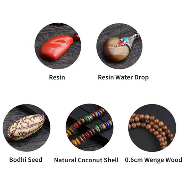 Buddha Stones Tibetan Wenge Wood Bodhi Seed Agate Balance Peace Necklace Pendant (Extra 40% Off | USE CODE: FS40) - image 21
