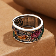 FREE Today: Courage And Perseverance Copper Lotus Heart Sutra Koi Fish Ring FREE FREE 8
