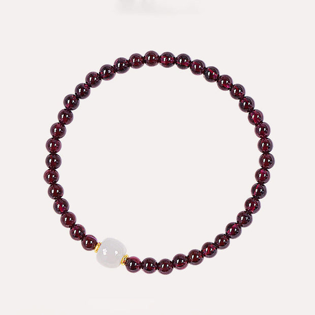 Buddha Stones Natural Garnet Jade Bead Purification Bracelet