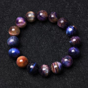 Buddha Stones Natural Purple Tiger Eye Protection Strength Bracelet