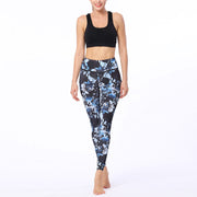 Buddha Stones Simple Leaves Print Sports Fitness Leggings Women's Yoga Pants Women's Leggings BS 4
