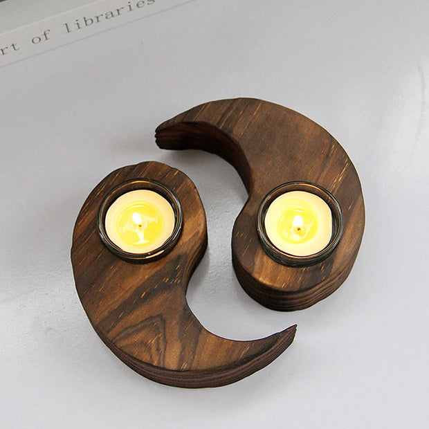 Buddha Stones Yin Yang Wood Candle Holder Meditation Rituals Use Items (Extra 35% Off | USE CODE: FS35) - image 14